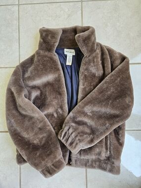 For The Republic Plush Teddy Jacket in Brown Size Medium